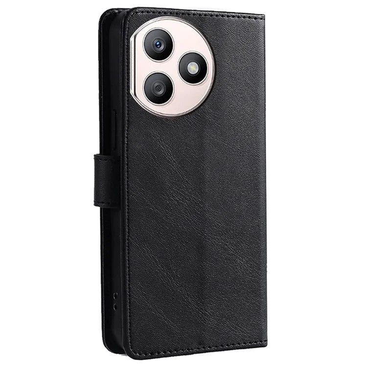 For Honor X50i+ 5G Leather Wallet Case Magnetic Auto Closing Calf Texture