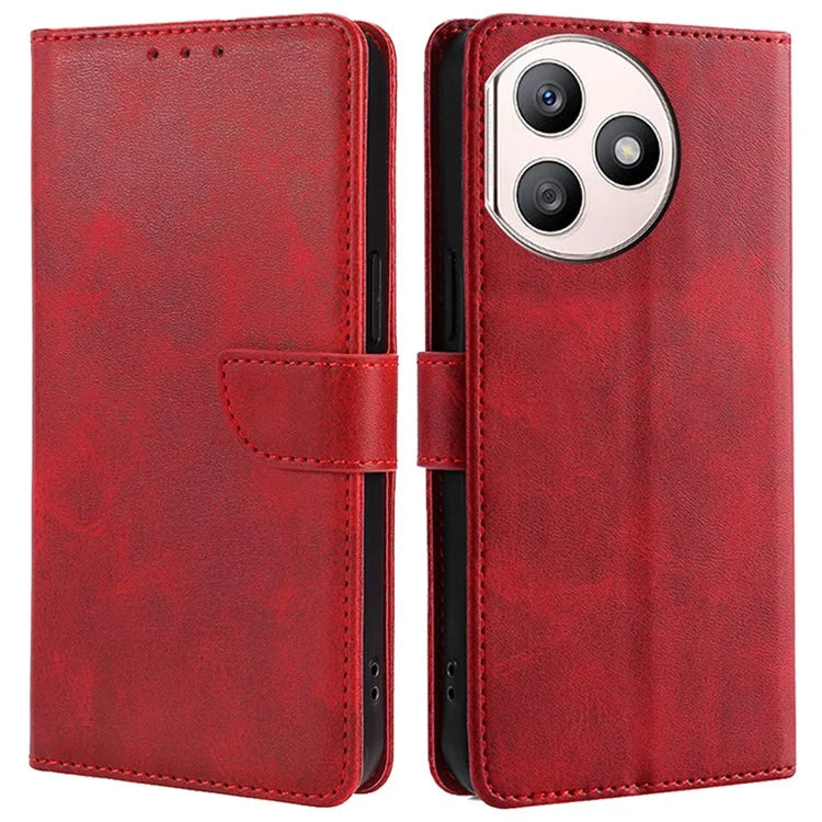 For Honor X50i+ 5G Leather Wallet Case Magnetic Auto Closing Calf Texture
