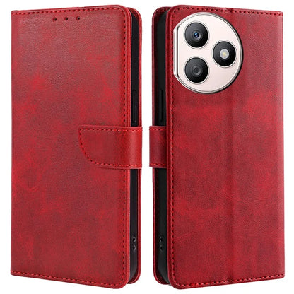 For Honor X50i+ 5G Leather Wallet Case Magnetic Auto Closing Calf Texture