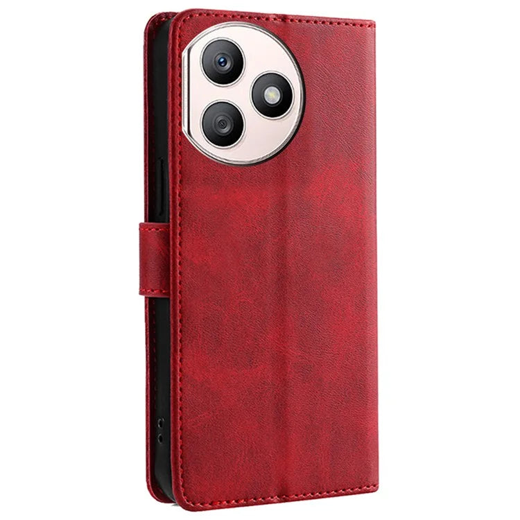 For Honor X50i+ 5G Leather Wallet Case Magnetic Auto Closing Calf Texture
