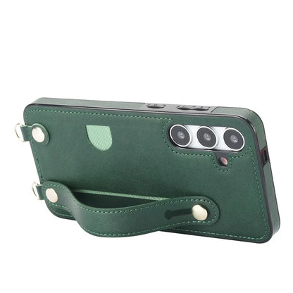 For Samsung Galaxy S24 Case Card Slot PU Leather+TPU Scratch-resistant Phone Shell