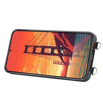 For Samsung Galaxy S24 Case Card Slot PU Leather+TPU Scratch-resistant Phone Shell
