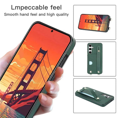 For Samsung Galaxy S24 Case Card Slot PU Leather+TPU Scratch-resistant Phone Shell