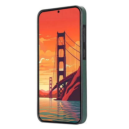 For Samsung Galaxy S24 Case Card Slot PU Leather+TPU Scratch-resistant Phone Shell