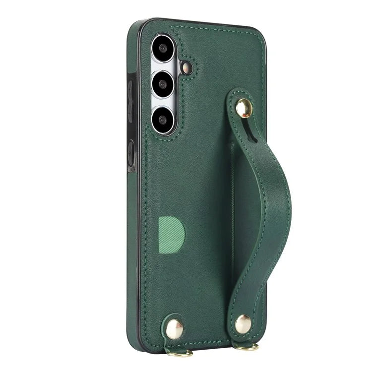 For Samsung Galaxy S24 Case Card Slot PU Leather+TPU Scratch-resistant Phone Shell