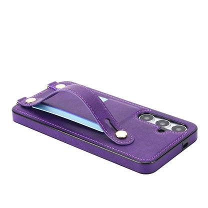 For Samsung Galaxy S24 Case Card Slot PU Leather+TPU Scratch-resistant Phone Shell