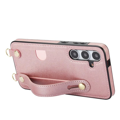 For Samsung Galaxy S24 Case Card Slot PU Leather+TPU Scratch-resistant Phone Shell