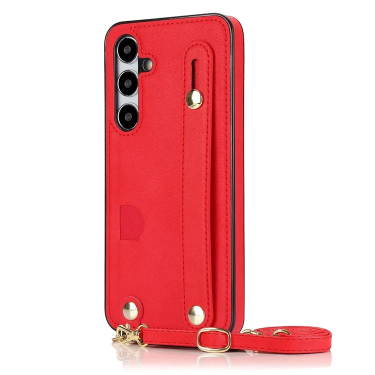 For Samsung Galaxy S24 Case Card Slot PU Leather+TPU Scratch-resistant Phone Shell