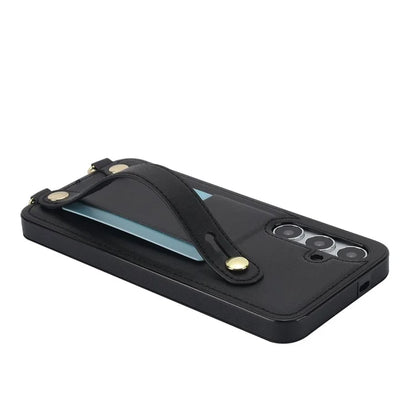 For Samsung Galaxy S24 Case Card Slot PU Leather+TPU Scratch-resistant Phone Shell