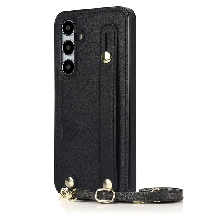 For Samsung Galaxy S24 Case Card Slot PU Leather+TPU Scratch-resistant Phone Shell