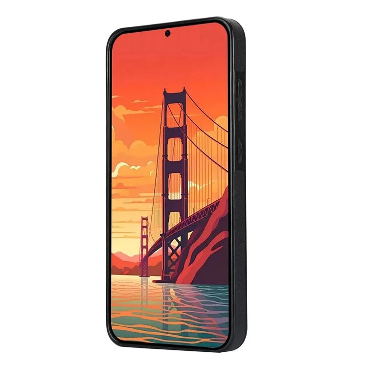 For Samsung Galaxy S24 Case Card Slot PU Leather+TPU Scratch-resistant Phone Shell