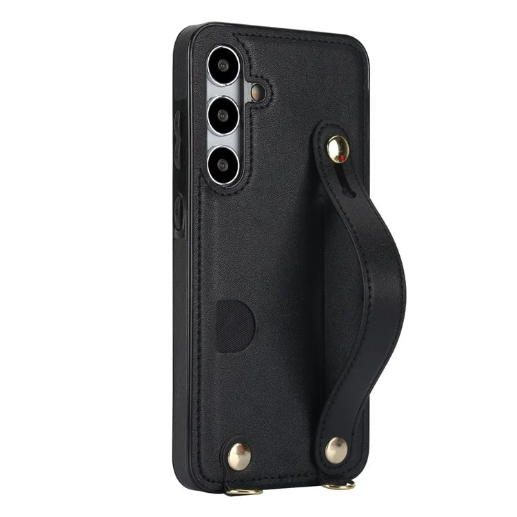 For Samsung Galaxy S24 Case Card Slot PU Leather+TPU Scratch-resistant Phone Shell
