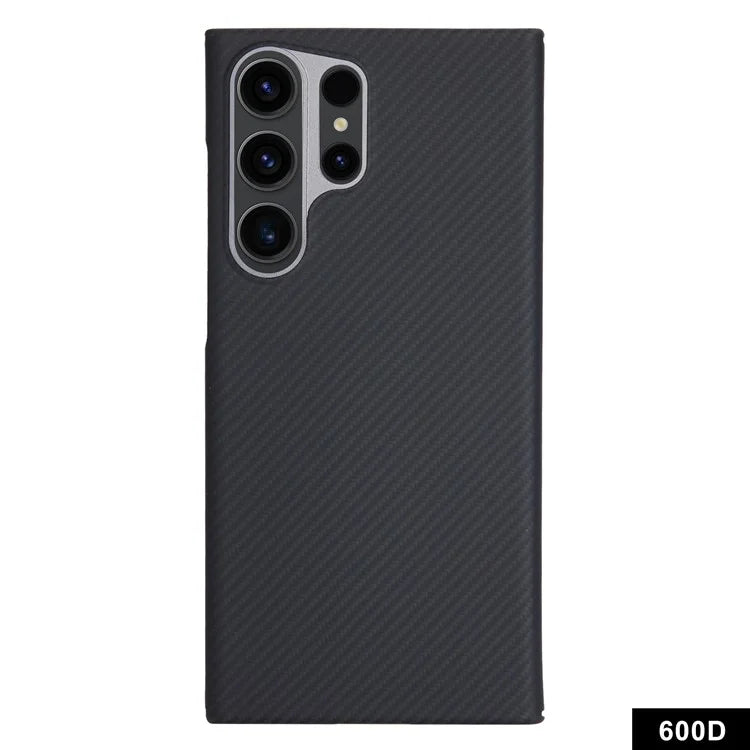 For Samsung Galaxy S23 Ultra Aramid Fiber Case 600D Fine Texture Large Cutout Phone Cover Compatible with MagSafe