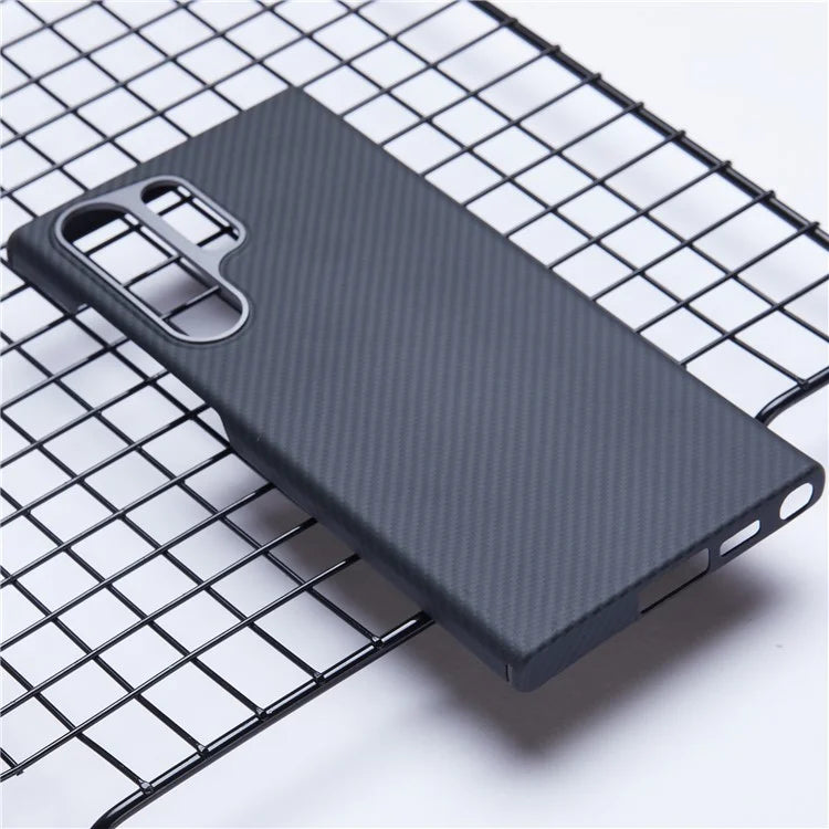For Samsung Galaxy S23 Ultra Aramid Fiber Case 600D Fine Texture Large Cutout Phone Cover Compatible with MagSafe
