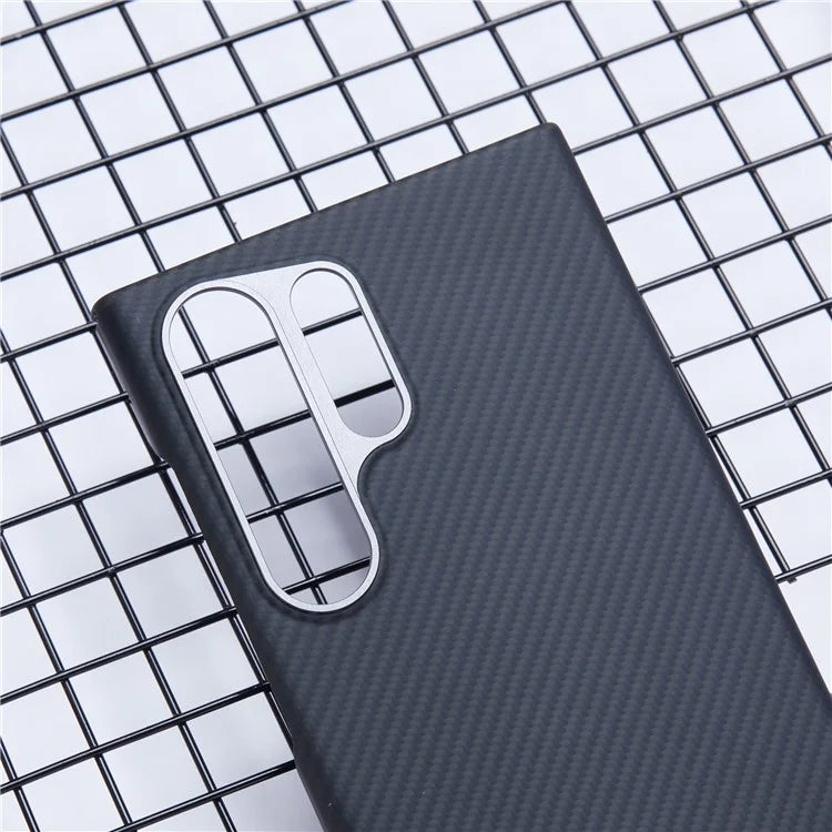 For Samsung Galaxy S23 Ultra Aramid Fiber Case 600D Fine Texture Large Cutout Phone Cover Compatible with MagSafe