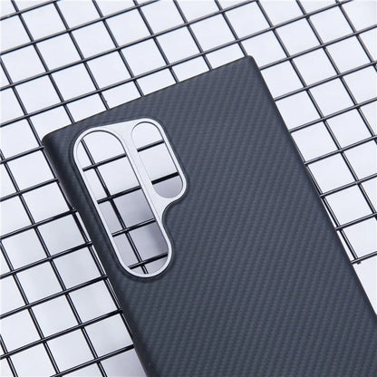For Samsung Galaxy S23 Ultra Aramid Fiber Case 600D Fine Texture Large Cutout Phone Cover Compatible with MagSafe