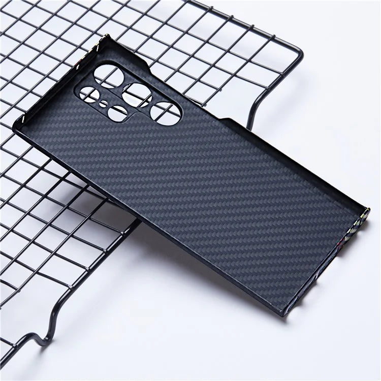 For Samsung Galaxy S22 Ultra 5G Cell Phone Case Aramid Fiber 1500D Texture 3-Color Phone Cover