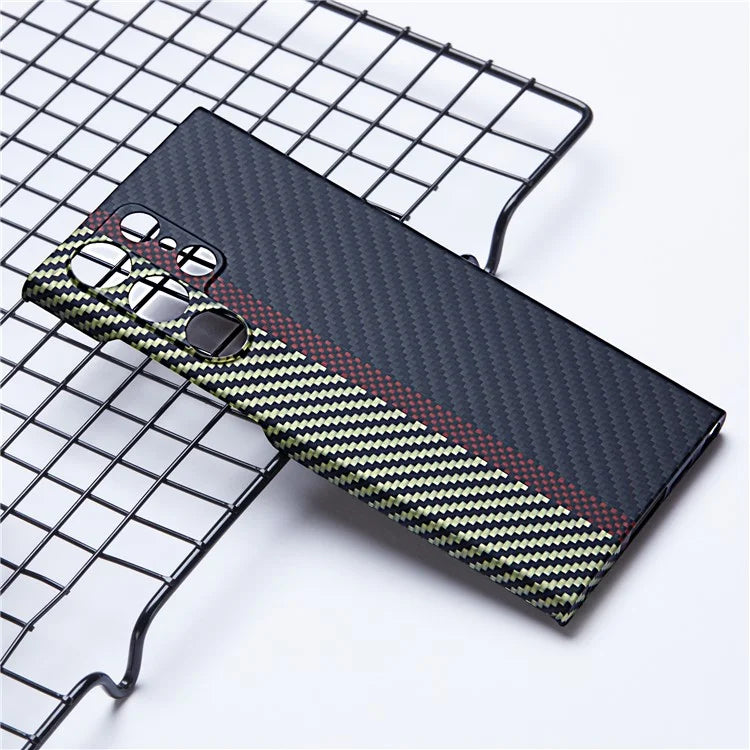 Aramid Fiber Protective Case for Samsung Galaxy S24 Ultra 1500D Texture 3-Color Phone Cover