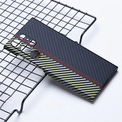 Aramid Fiber Protective Case for Samsung Galaxy S24 Ultra 1500D Texture 3-Color Phone Cover