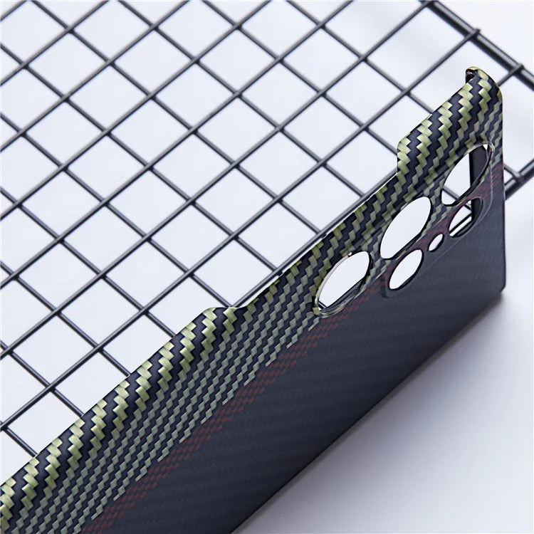Aramid Fiber Protective Case for Samsung Galaxy S24 Ultra 1500D Texture 3-Color Phone Cover