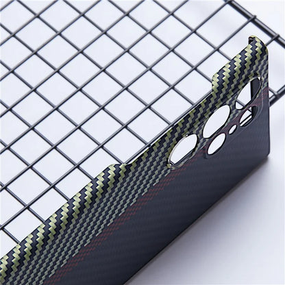 Aramid Fiber Protective Case for Samsung Galaxy S24 Ultra 1500D Texture 3-Color Phone Cover