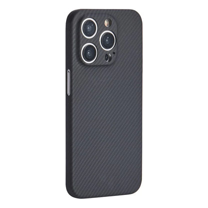 For iPhone 13 Pro Max Case 600D Fine Texture Aramid Fiber Phone Cover (Precise Lens Hole)