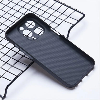For iPhone 13 Pro Max Case 600D Fine Texture Aramid Fiber Phone Cover (Precise Lens Hole)