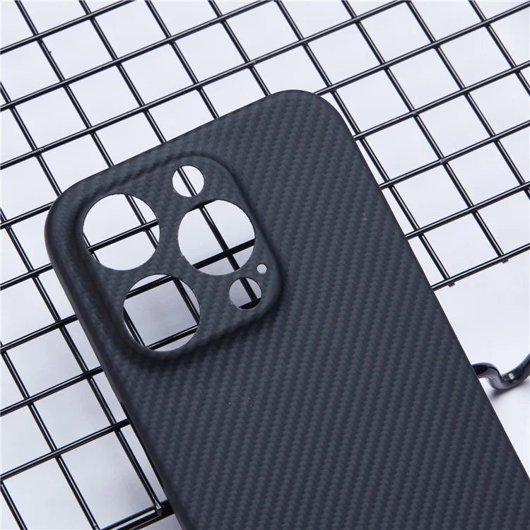 For iPhone 13 Pro Max Case 600D Fine Texture Aramid Fiber Phone Cover (Precise Lens Hole)