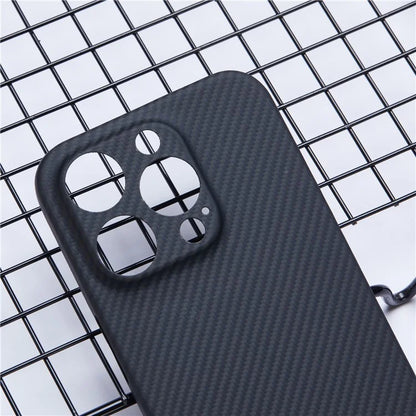 For iPhone 13 Pro Max Case 600D Fine Texture Aramid Fiber Phone Cover (Precise Lens Hole)