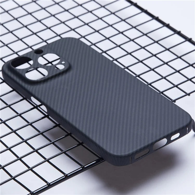 For iPhone 13 Pro Max Case 600D Fine Texture Aramid Fiber Phone Cover (Precise Lens Hole)