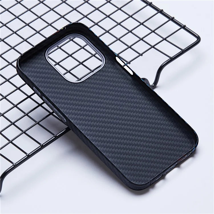 For iPhone 14 Pro Max Aramid Fiber Case Shockproof 1500D Texture Slim Phone Shell