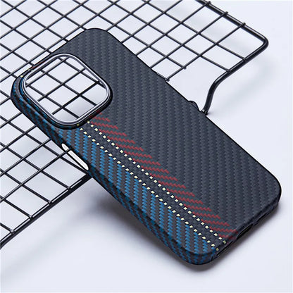 For iPhone 14 Pro Max Aramid Fiber Case Shockproof 1500D Texture Slim Phone Shell