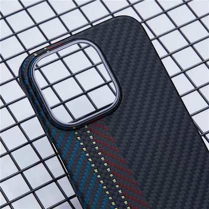 For iPhone 14 Pro Max Aramid Fiber Case Shockproof 1500D Texture Slim Phone Shell