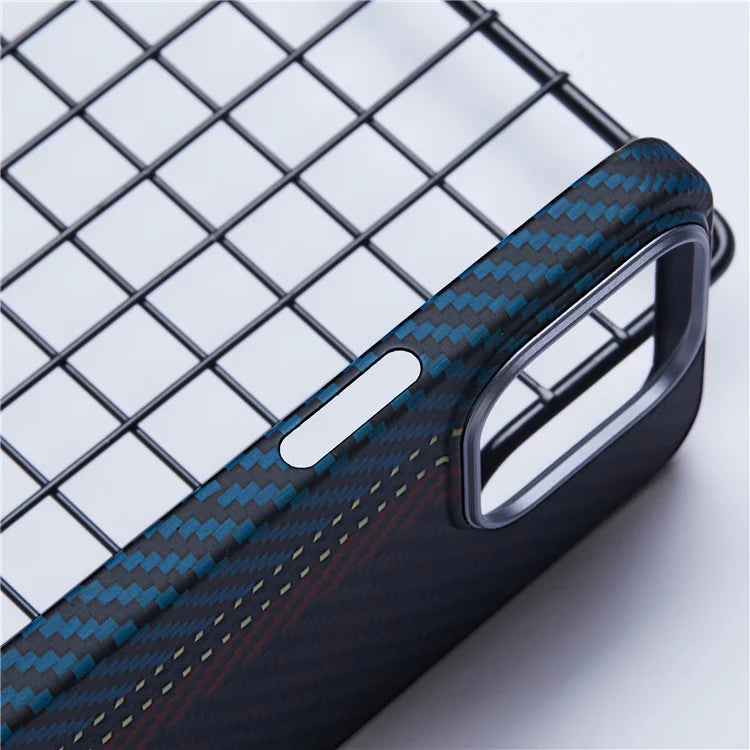 For iPhone 14 Pro Max Aramid Fiber Case Shockproof 1500D Texture Slim Phone Shell