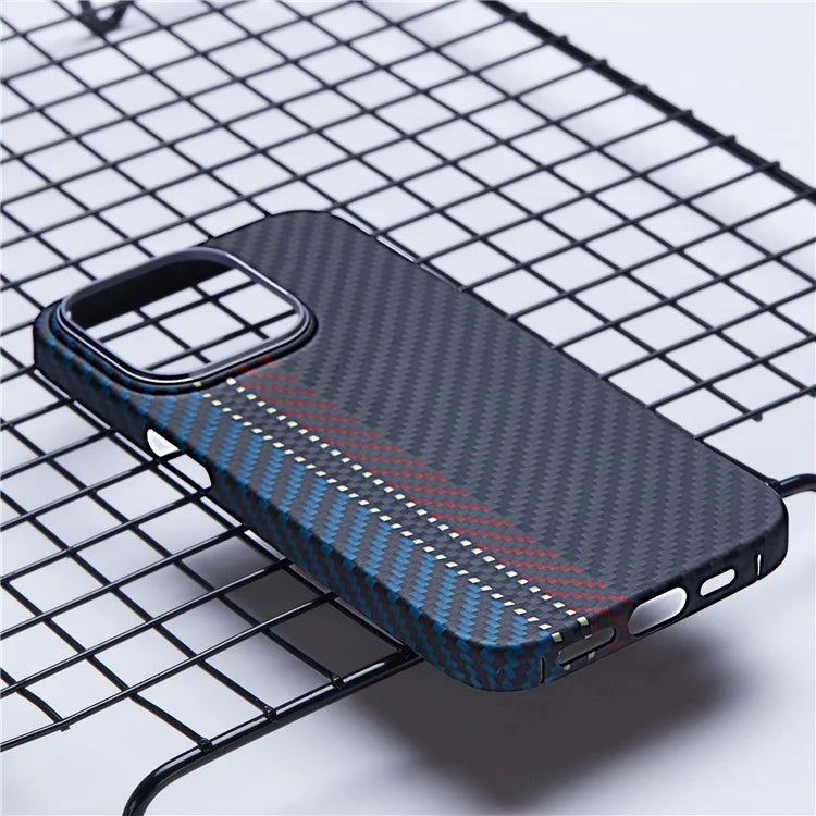 For iPhone 14 Pro Max Aramid Fiber Case Shockproof 1500D Texture Slim Phone Shell