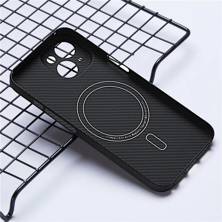 Aramid Fiber Cover for iPhone 13 Case 600D Fine Texture Shell Compatible with MagSafe (Precise Lens Hole)