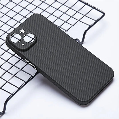 Aramid Fiber Cover for iPhone 13 Case 600D Fine Texture Shell Compatible with MagSafe (Precise Lens Hole)
