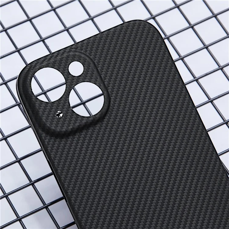 Compatible with MagSafe for iPhone 15 Plus Aramid Fiber Case 600D Fine Texture Phone Cover (Precise Lens Hole)