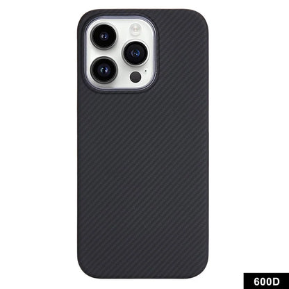 For iPhone 14 Pro Case Compatible with MagSafe 600D Fine Texture Aramid Fiber Phone Case