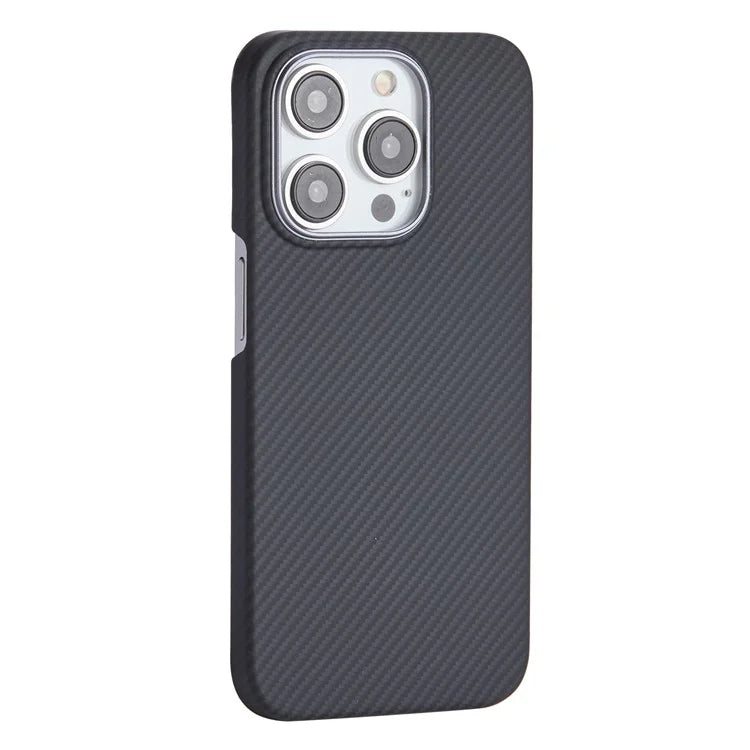 For iPhone 14 Pro Case Compatible with MagSafe 600D Fine Texture Aramid Fiber Phone Case