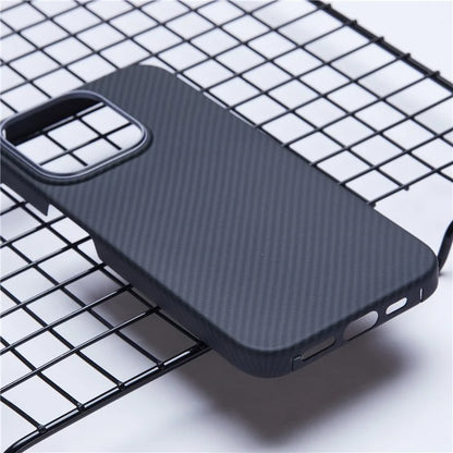 For iPhone 14 Pro Case Compatible with MagSafe 600D Fine Texture Aramid Fiber Phone Case