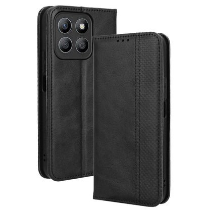 For Honor X8b 4G Cell Phone Case Retro Texture Imprinted Wallet PU Leather Stand Cover