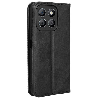 For Honor X8b 4G Cell Phone Case Retro Texture Imprinted Wallet PU Leather Stand Cover