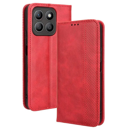 For Honor X8b 4G Cell Phone Case Retro Texture Imprinted Wallet PU Leather Stand Cover