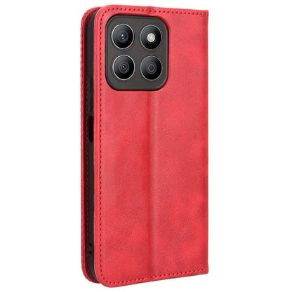For Honor X8b 4G Cell Phone Case Retro Texture Imprinted Wallet PU Leather Stand Cover