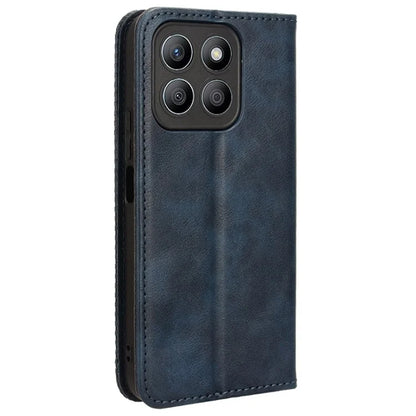 For Honor X8b 4G Cell Phone Case Retro Texture Imprinted Wallet PU Leather Stand Cover