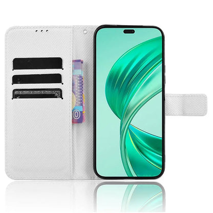 For Honor X8b 4G Cell Phone Case Wallet Leather Cover Diamond Texture Shockproof Shell