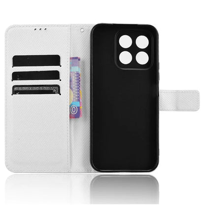 For Honor X8b 4G Cell Phone Case Wallet Leather Cover Diamond Texture Shockproof Shell