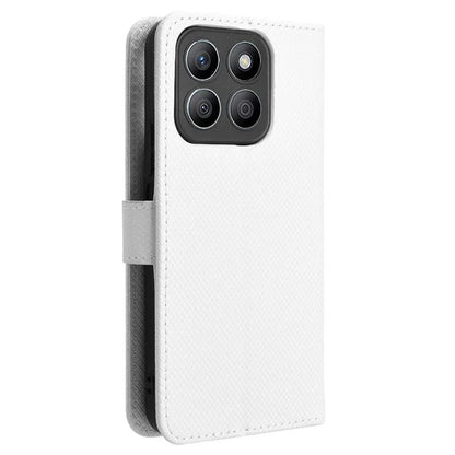 For Honor X8b 4G Cell Phone Case Wallet Leather Cover Diamond Texture Shockproof Shell