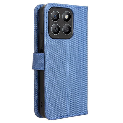 For Honor X8b 4G Cell Phone Case Wallet Leather Cover Diamond Texture Shockproof Shell
